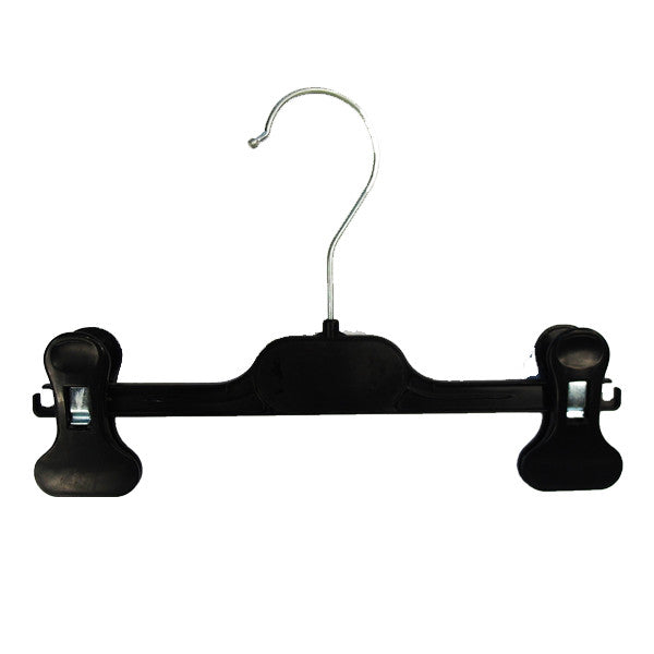 RENTAL Black Plastic Clip Hanger - L235 (RENTHR4507BK)