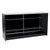 Counter Showcase Glass Top with 2 Shelves - Black W1800 x D508 x H965