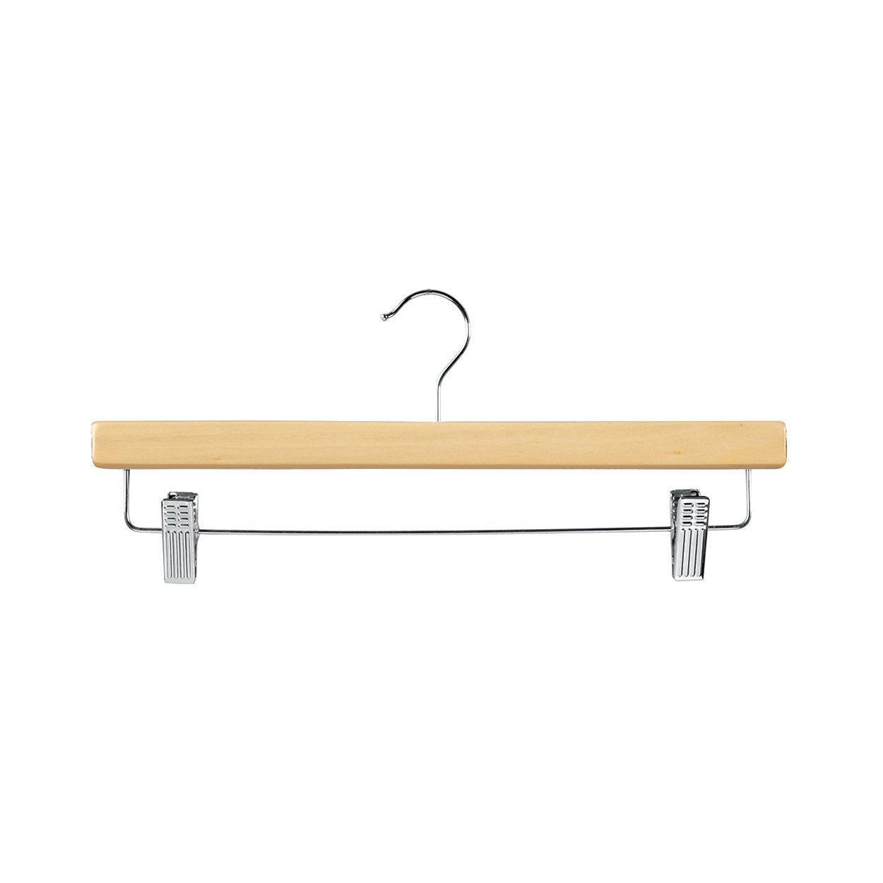 Wooden Hangers with Adjustable Clips (H2629)