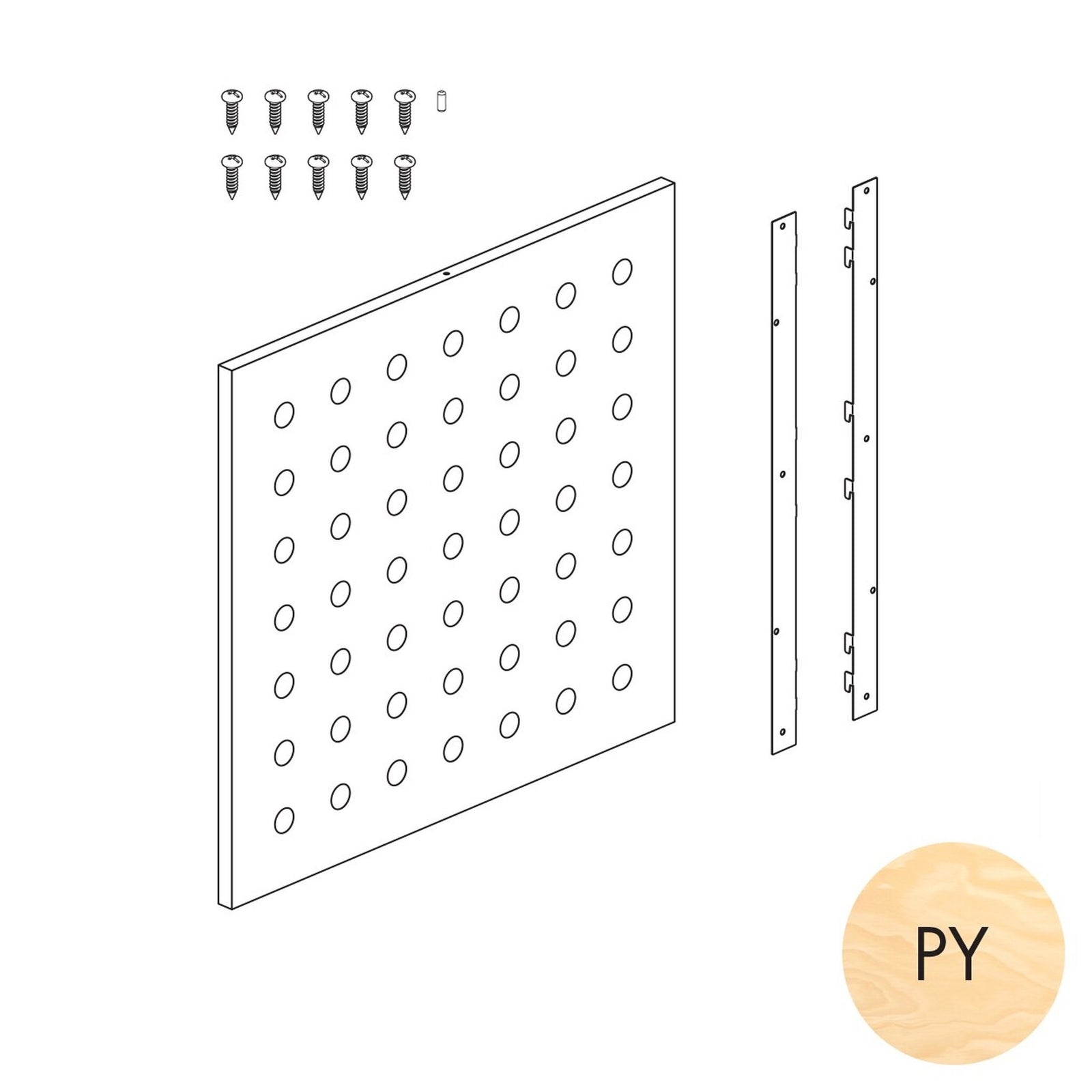 Peggie Perforated Panel, 590Wx558H