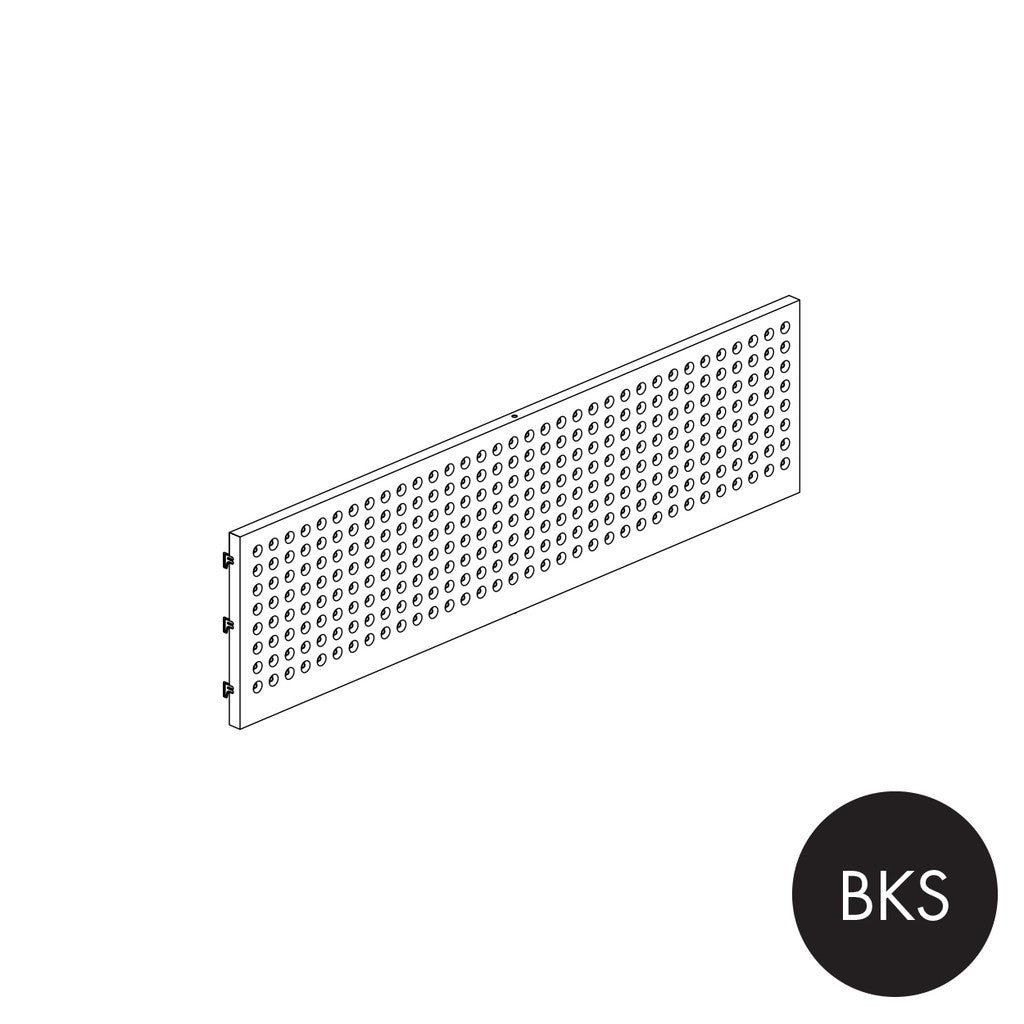 MAXe Metal Pegboard Panel - W890 x H240 x T18 - Black Sand