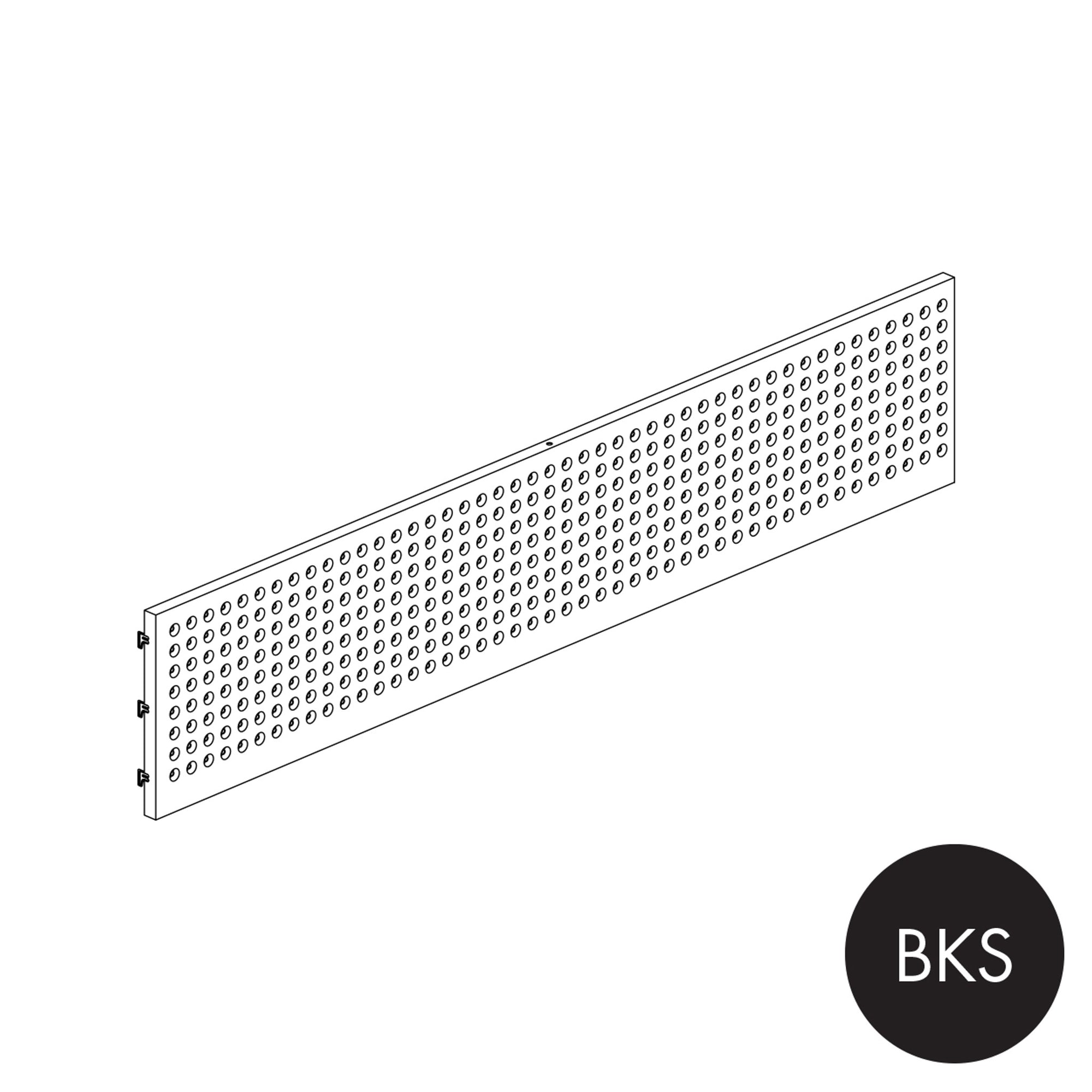 MAXe Metal Pegboard Panel - W1190 x H240 x T18 - Black Sand