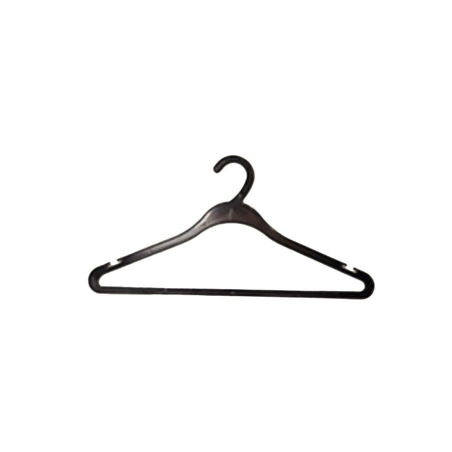 RENTAL Black Plastic Top Hanger - L400 (RENTHR4510BK)