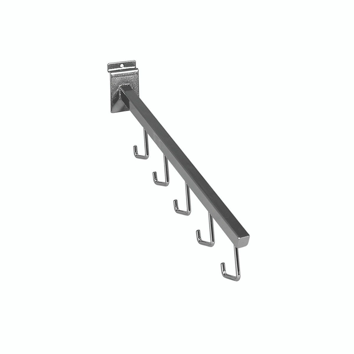 Slatwall Angled Arm with 5 Hooks