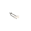 Slatwall/ Pegboard Hook with Flipper Scan Plate - Black - L150 x 5mmDIA