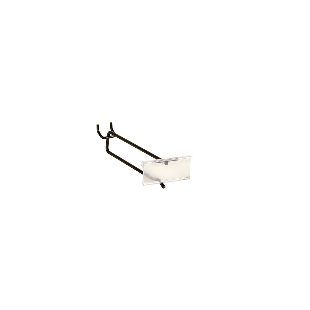 Slatwall/ Pegboard Hook with Flipper Scan Plate - Black - L150 x 5mmDIA