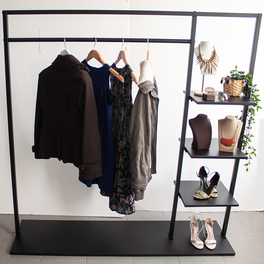 RENTAL Merchandising Rack - L1500 x D400 x H1525 (RENTRACK150BK)