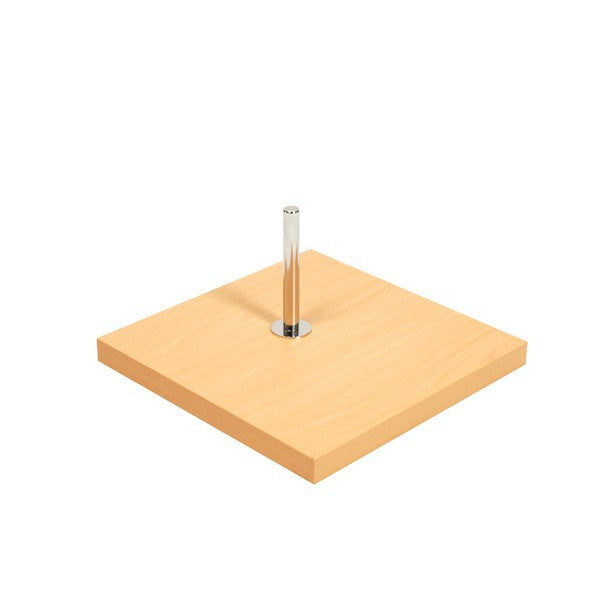 Base for Torso or Busts with Spigot - Beech 900mm Pole & 350mm Square Base