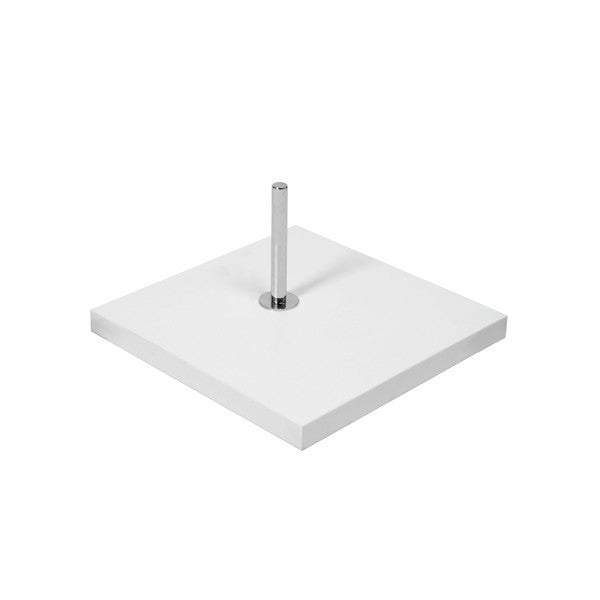 Base for Torso or Busts with Spigot - White 900mm Pole & 350mm Square Base