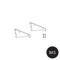 MAXe Adjustable Angle Shelf Bracket Set, 200mm D
