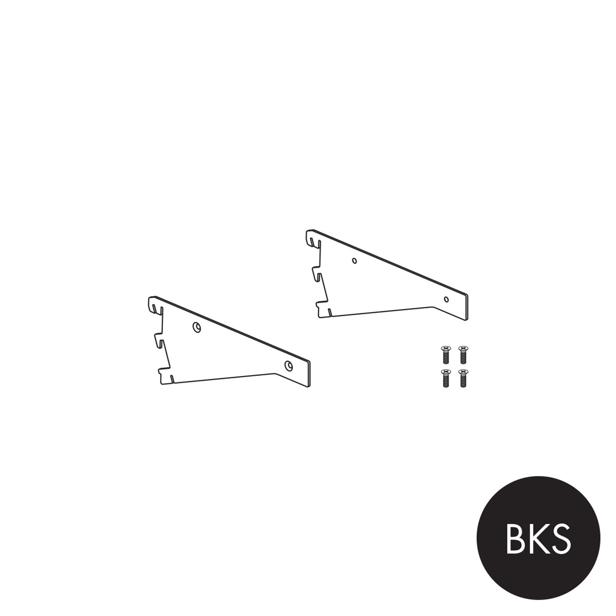 MAXe Adjustable Angle Shelf Bracket Set, 200mm D