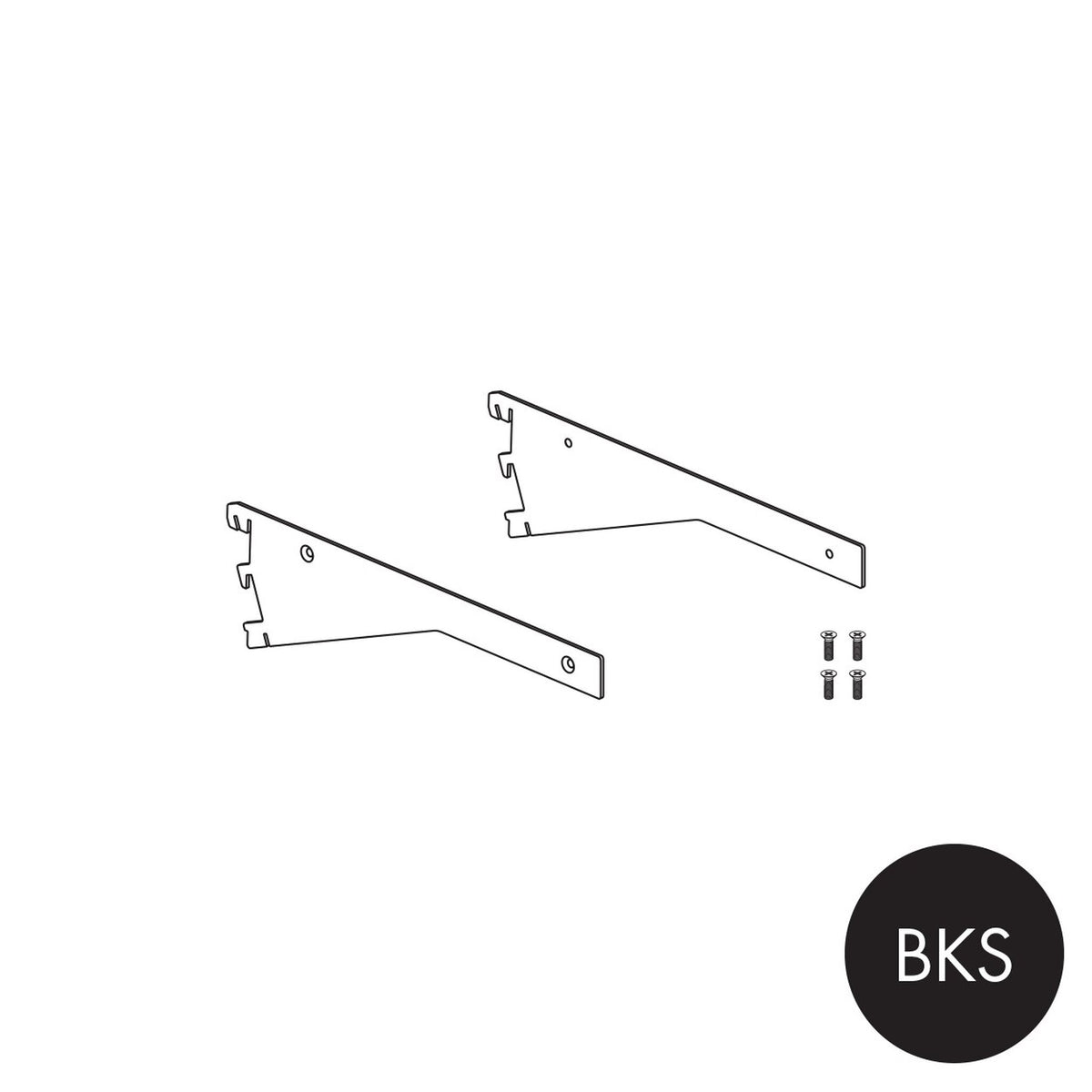 MAXe Adjustable Angle Shelf Bracket Set, 300D
