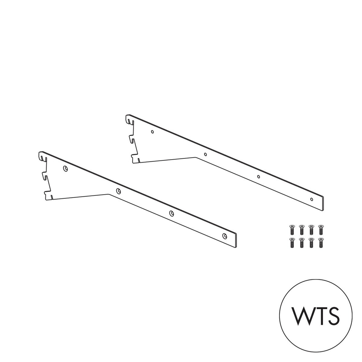 MAXe Adjustable Angle Shelf Bracket Set, 500D