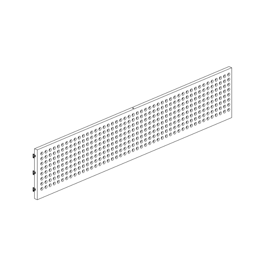 MAXe Metal Pegboard Panel - W1190 x H240 x T18 - White Sand