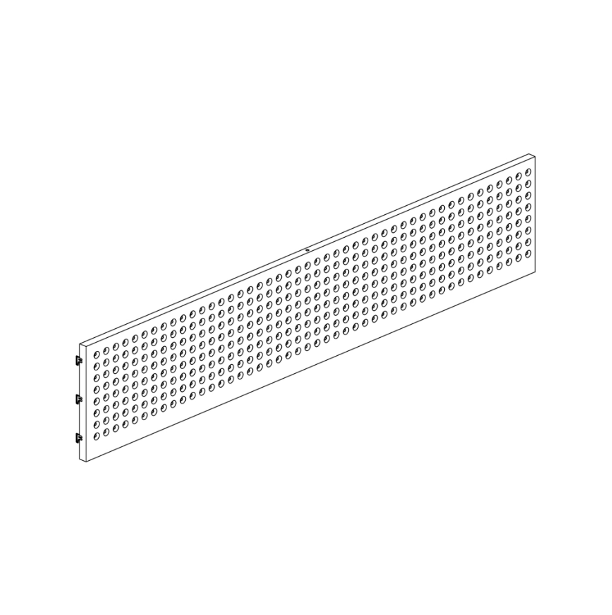 MAXe Metal Pegboard Panel - White Sand - W1190 x H240 x T18