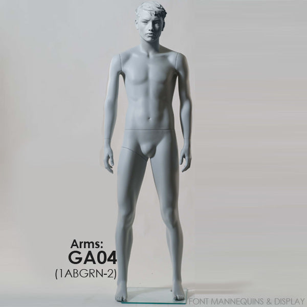 RENTAL European Male Sculpted Mannequin - GA04 Ral9001 (RENT1ABGRN-2)