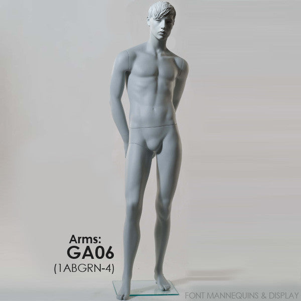 RENTAL European Male Sculpted Mannequin - GA06 Ral9001 (RENT1ABGRN-4)