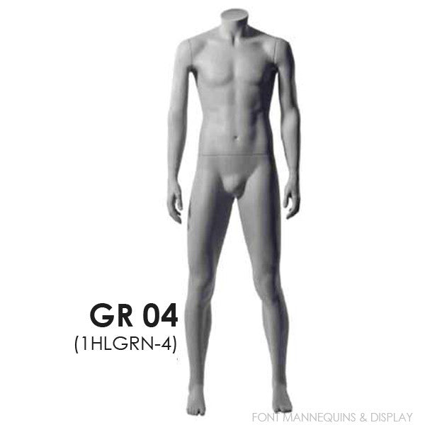 RENTAL European Headless Male Mannequin - GR04 Ral9001 (RENT1HLGRN-4)