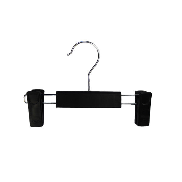 RENTAL Adjustable Black Plastic Clip Hanger - L225 & L305 (RENTHR4506BK)