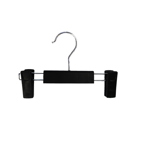 RENTAL Adjustable Black Plastic Clip Hanger L225 & L305 (RENTHR4506B
