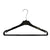 RENTAL Black Plastic Top Hanger With Rail - L400 (RENTHR4500BK)