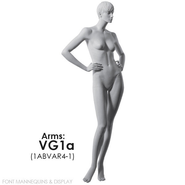 RENTAL European Female Sculpted Mannequin - VG1A Ral9001 (RENT1ABVAR4-1)