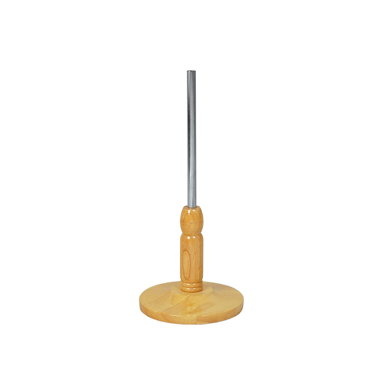 Round Timber Stand with Pole for Child Torsos or Busts - H740 & Base 260mm DIA