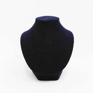 RENTAL Small Dark Blue Velvet Jewellery Bust (RENTVELBUST3)