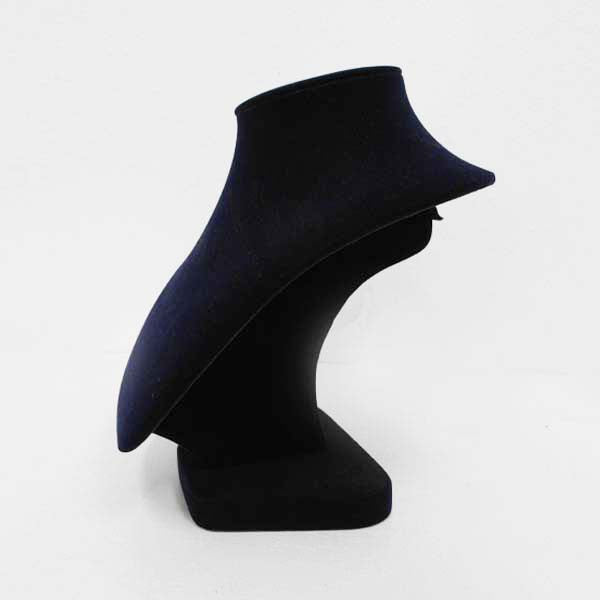 RENTAL Small Dark Blue Velvet Jewellery Bust (RENTVELBUST3)