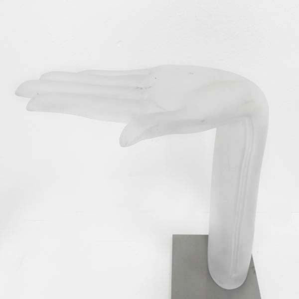 RENTAL Canadian Frosted Hand with Metal Base (RENTHAND1)