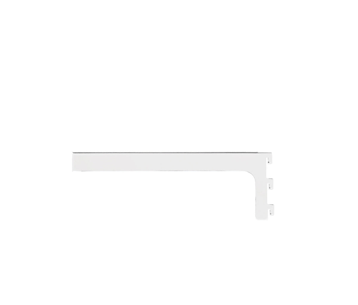 MAXe 10 mm glass shelf bracket set 300 mm D  30 H x 2.5 mm Thick E6303WH