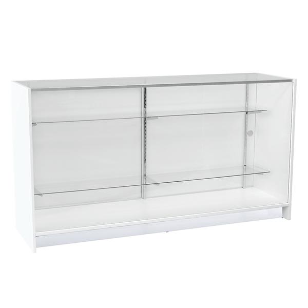 Black Counter Showcase Glass Top with 2 Shelves, 1800Wx508Dx965H
