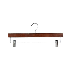 Wooden Hangers with Adjustable Clips (H2629)