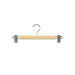 Wooden Hanger with Clips at Ends (H2634)