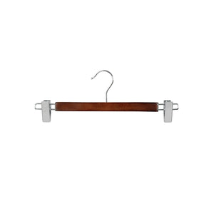 Wooden Hanger with Clips at Ends (H2634)