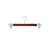 Wooden Hanger with Clips at Ends (H2634)