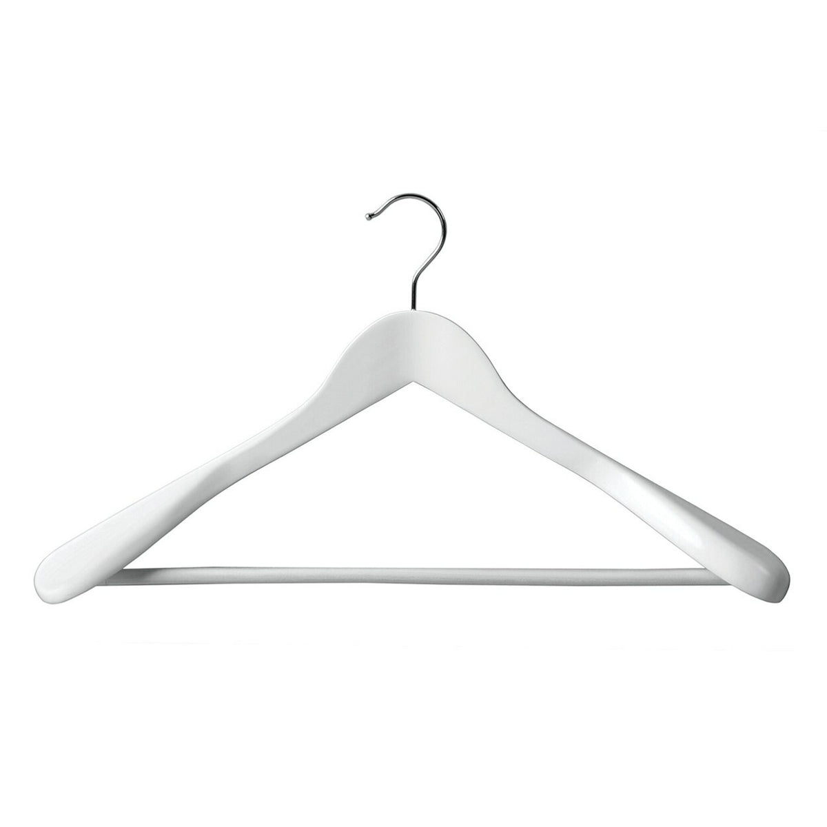 Wooden Hanger for Suit with Formed Shoulders & Rail (H2635)