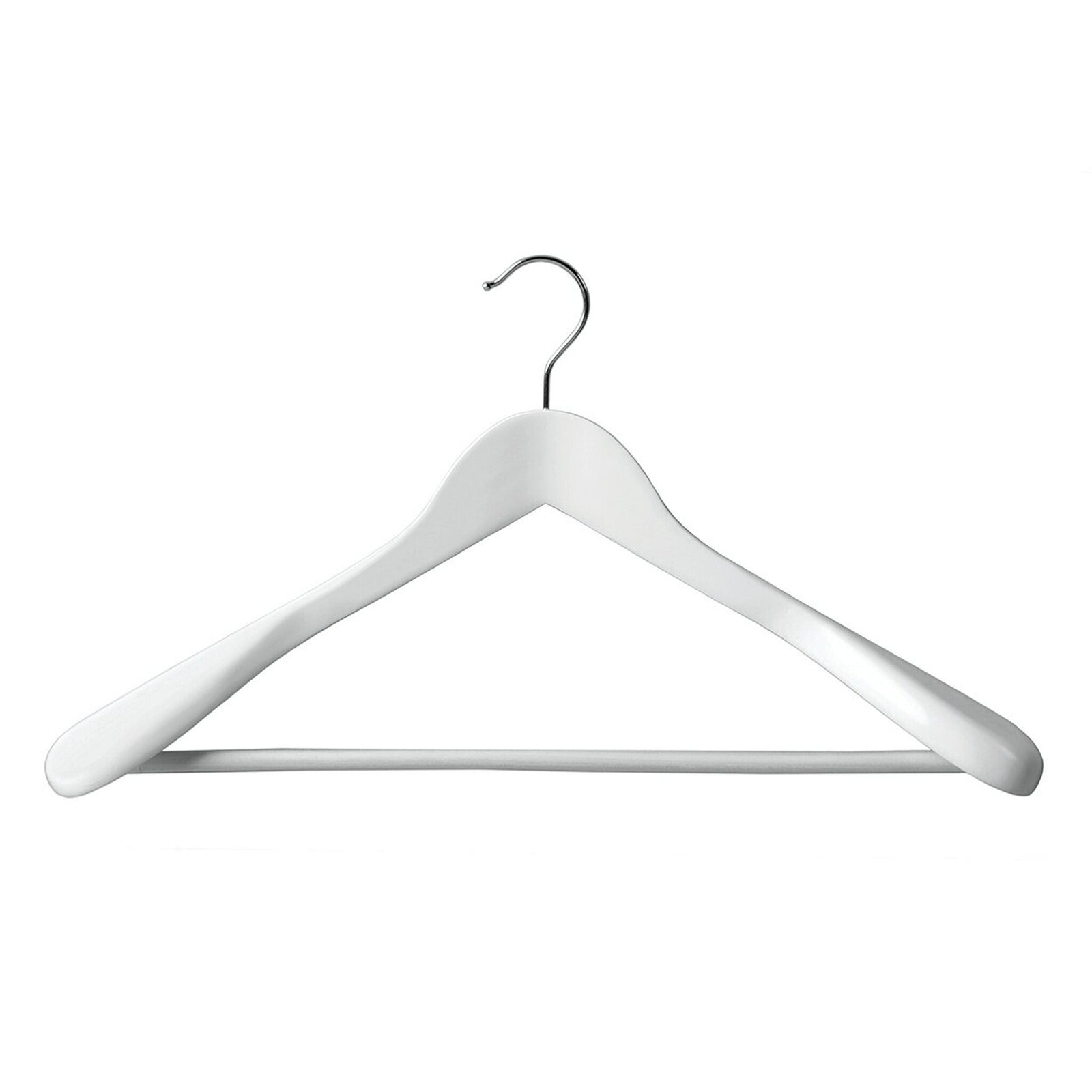 Wooden Hanger for Suit with Formed Shoulders & Rail (H2635)