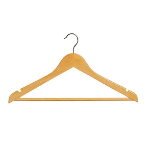 Wooden Hanger Slimline with Notches and Rails (H2640)