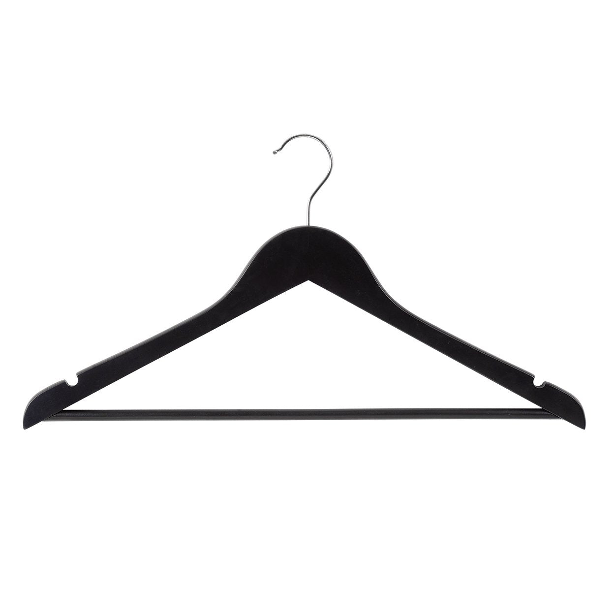 Wooden Hanger Slimline with Notches and Rails (H2640)