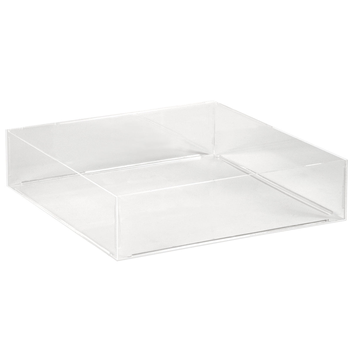 Acrylic Container Square W300 x D300 x H75 Retailers Market, Font