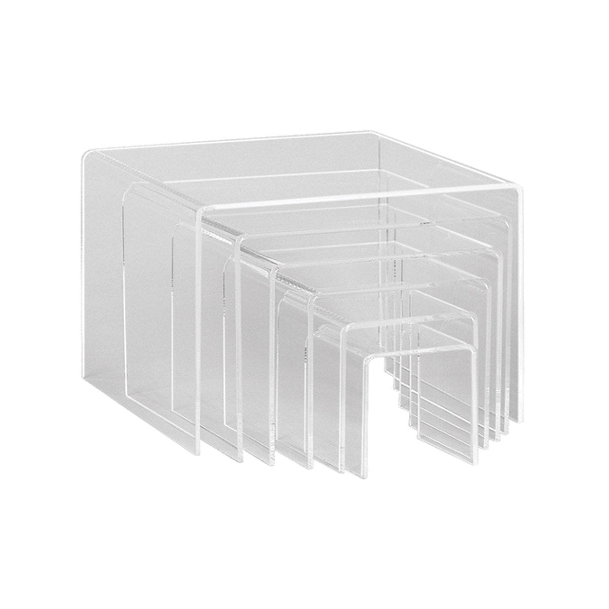 Acrylic Risers Set Square with 6 Nesting Pieces