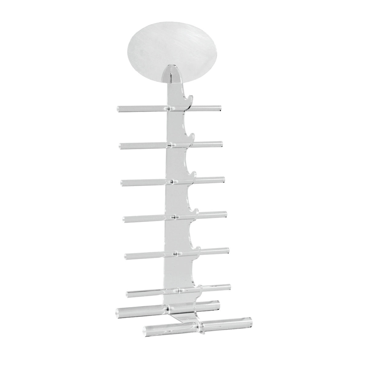 6 Piece Acrylic Eyewear Stand for Countertop with Mirror