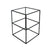 RENTAL Black Frame Glass Shelf Tower - 2 Levels (RENTTOWER2)