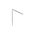 Waterfall Arm with 7 Balls for 2-Way & 4-Way Clothes Racks - L380