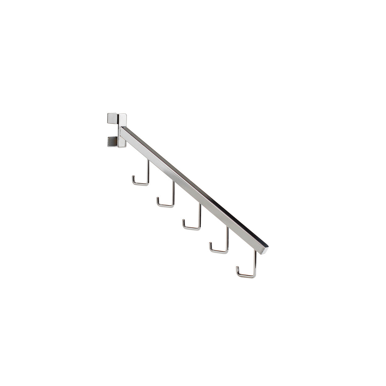 Twist Lock Angled Arm for 2-Way & 4-Way Clothes Racks with 5 Hooks - L380