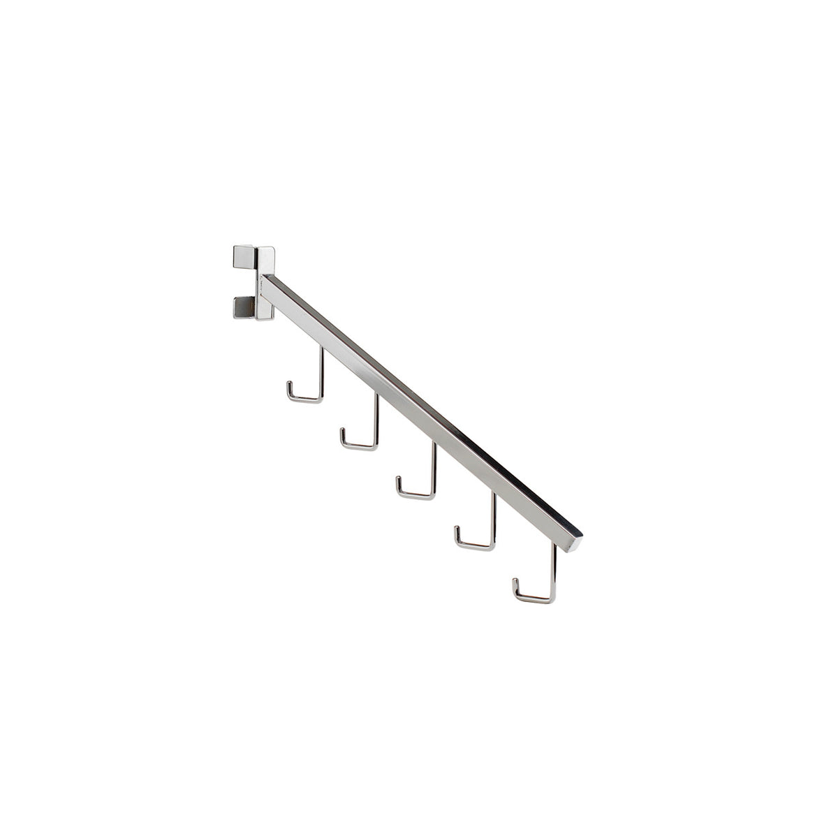 Twist Lock Angled Arm for 2-Way & 4-Way Clothes Racks with 5 Hooks