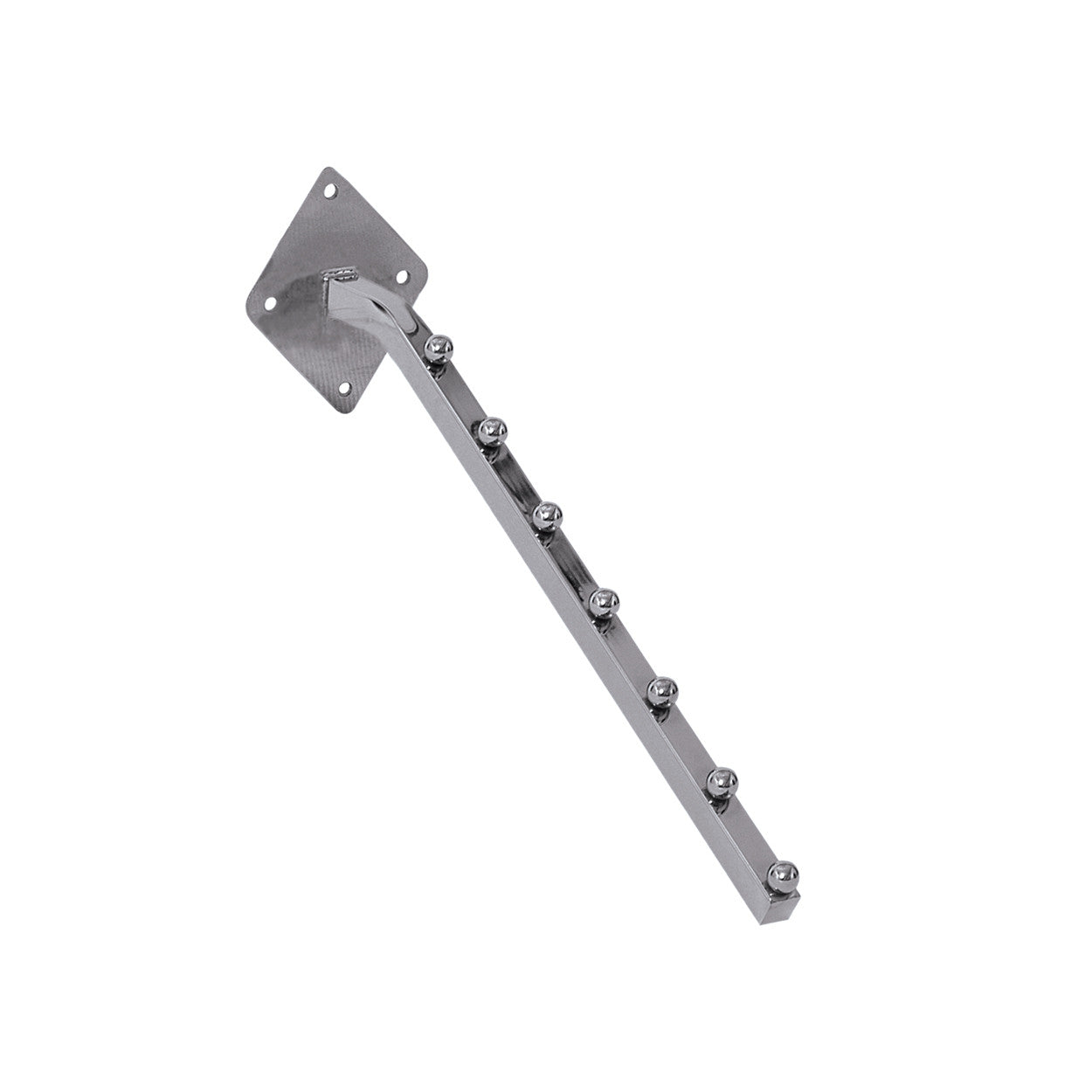 Wall Mount Waterfall Arm 7 Balls - Chrome L410 with W75 x H95 Plate