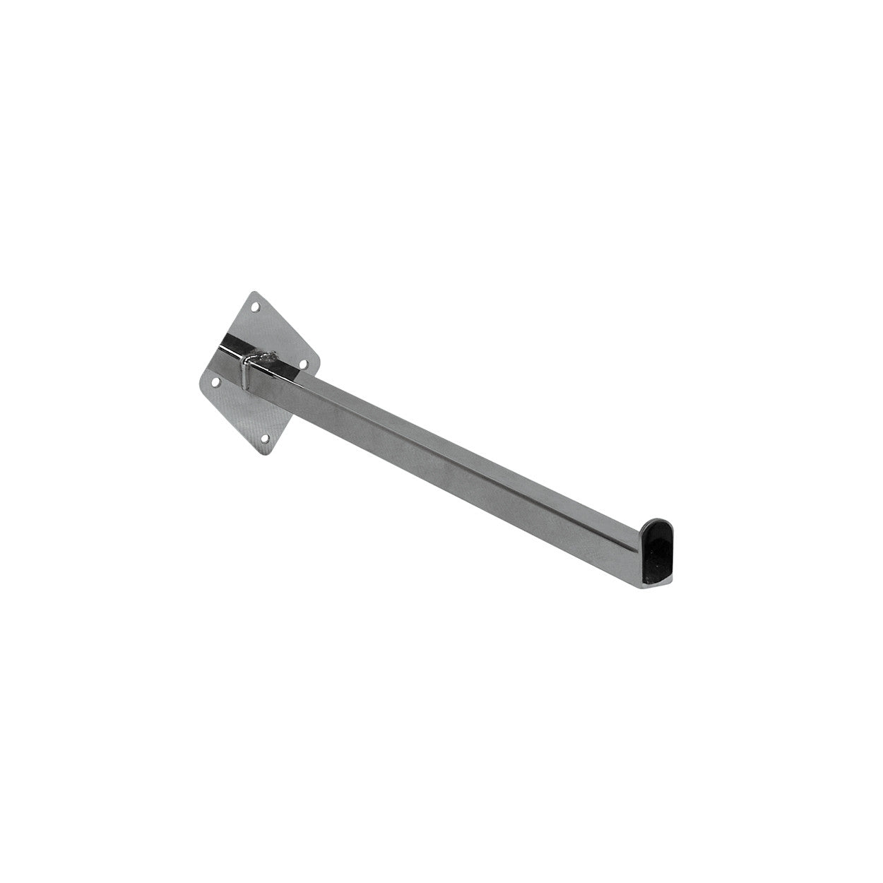 Wall Mount Straight Arm - Chrome L400 with W75 x H95 Plate
