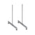 Slatwall Mesh Panel Legs Set For Freestanding Unit